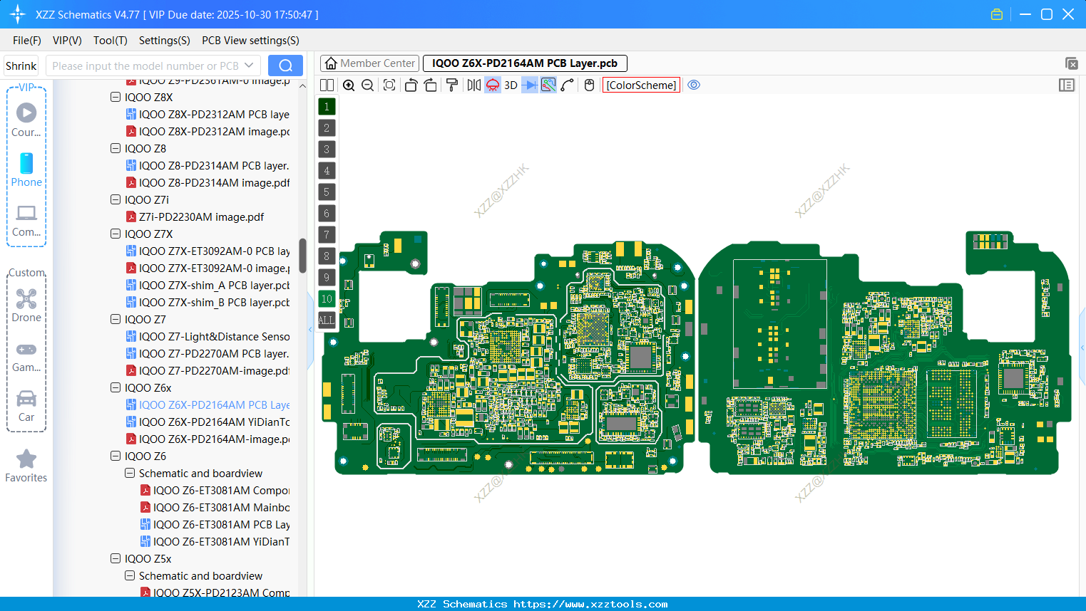 VIVO IQOO Z6X-PD2164AM PCB Layer